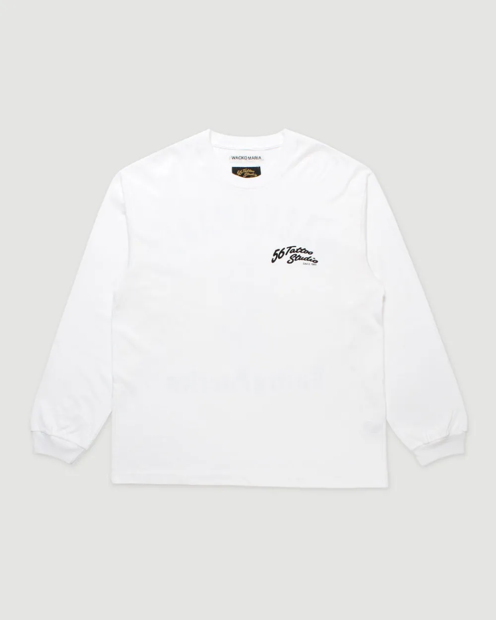 Wacko Maria 56 Tattoo Studio Washed Heavy Weight Long Sleeve White New