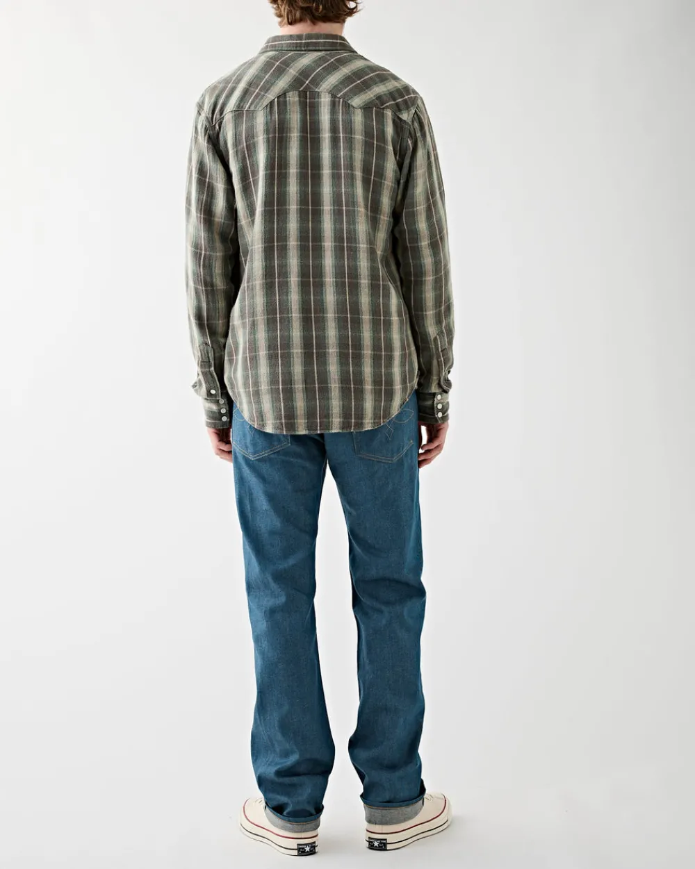 RRL Allen Western Sport Shirt Green/Grey Hot