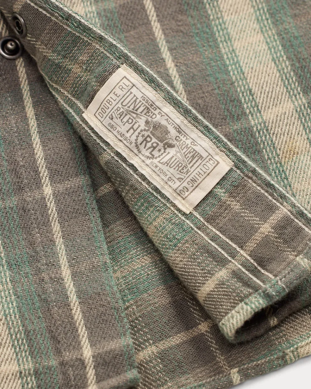 RRL Allen Western Sport Shirt Green/Grey Hot