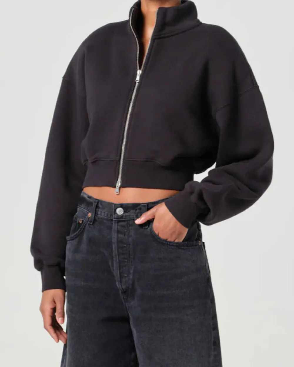 AgoldE Asta Zip Sweatshirt Black Best