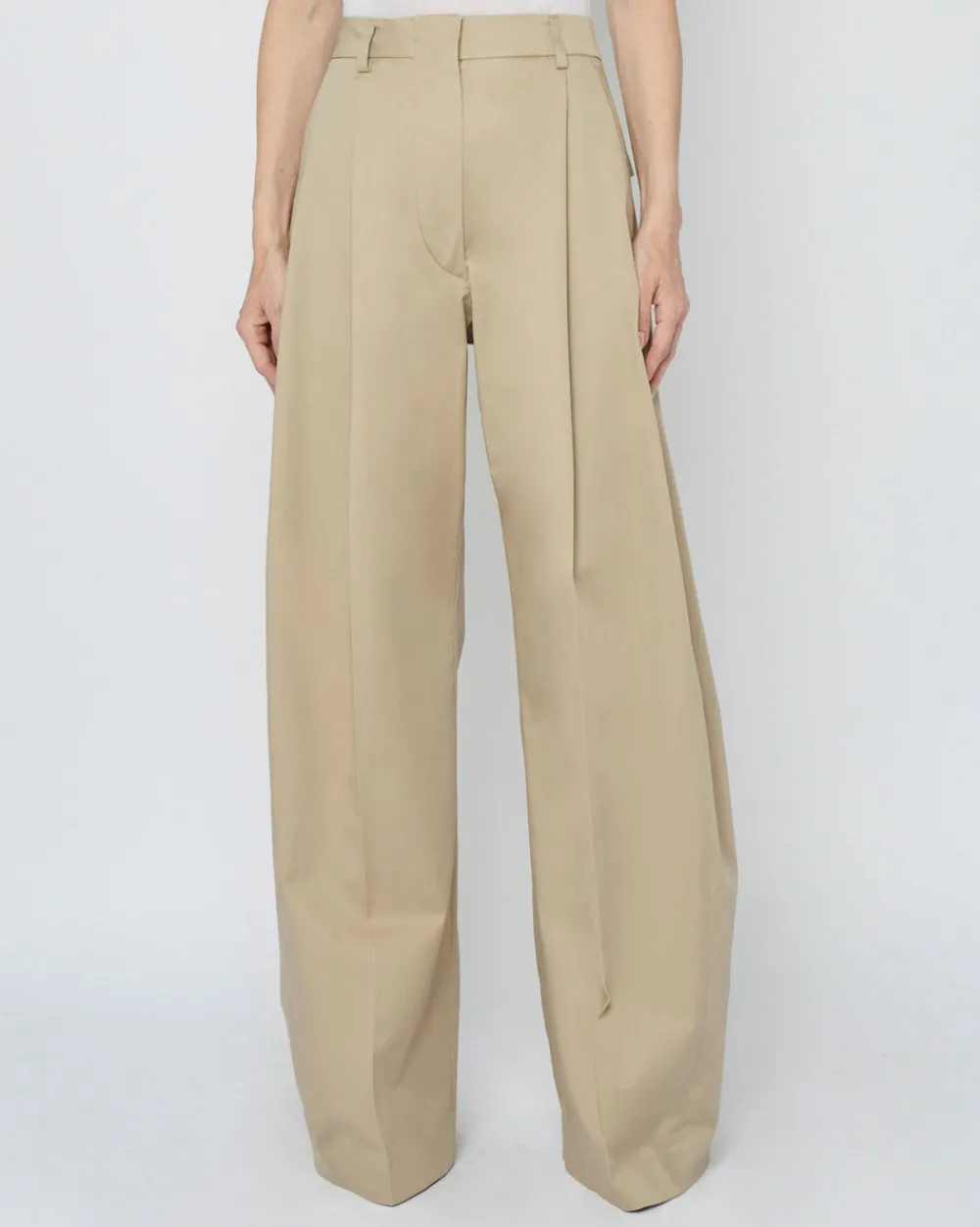 The Latest Billie Popeline Pants Sand Outlet