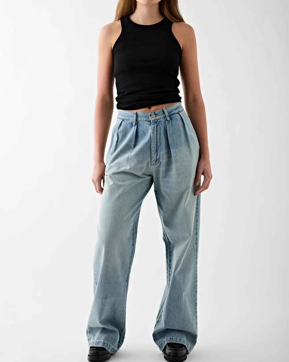 Denimist Blair Double Pleated Jean Jinx Clearance