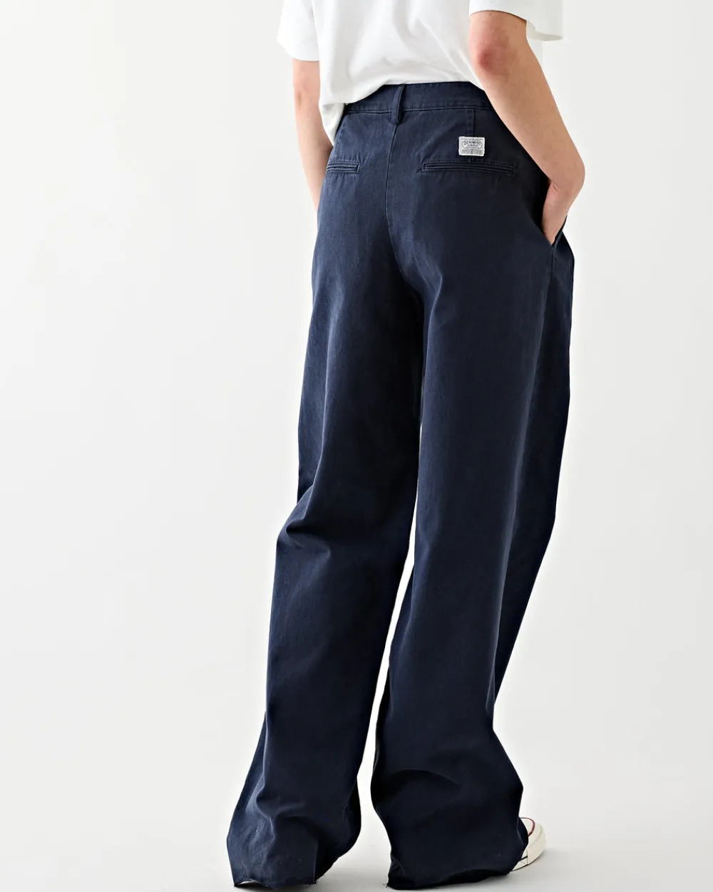 Denimist Blair Double Pleated Pant Navy New