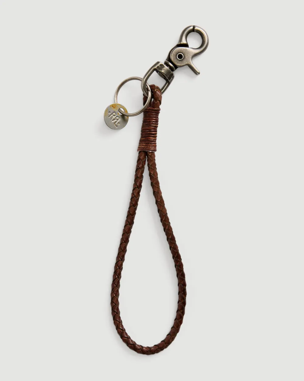 RRL Braided Key Clip Brown-Silver Discount