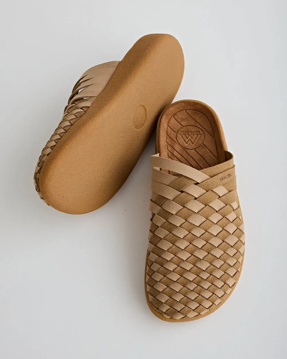 Malibu Sandals Colony Suede Vegan Leather Coyote/Beige/Tan Hot