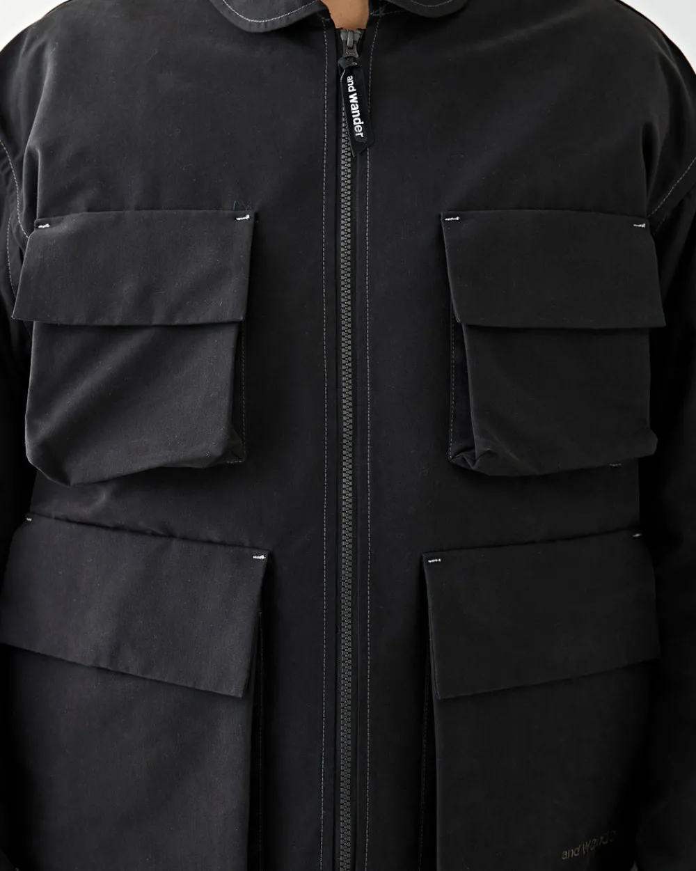 and wander C/PE Twill Field Jacket Black Hot