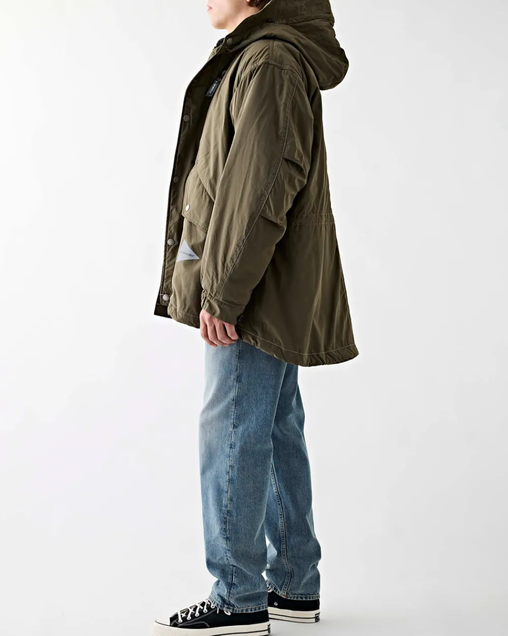 and wander Fishtail Octa Coat Khaki Discount