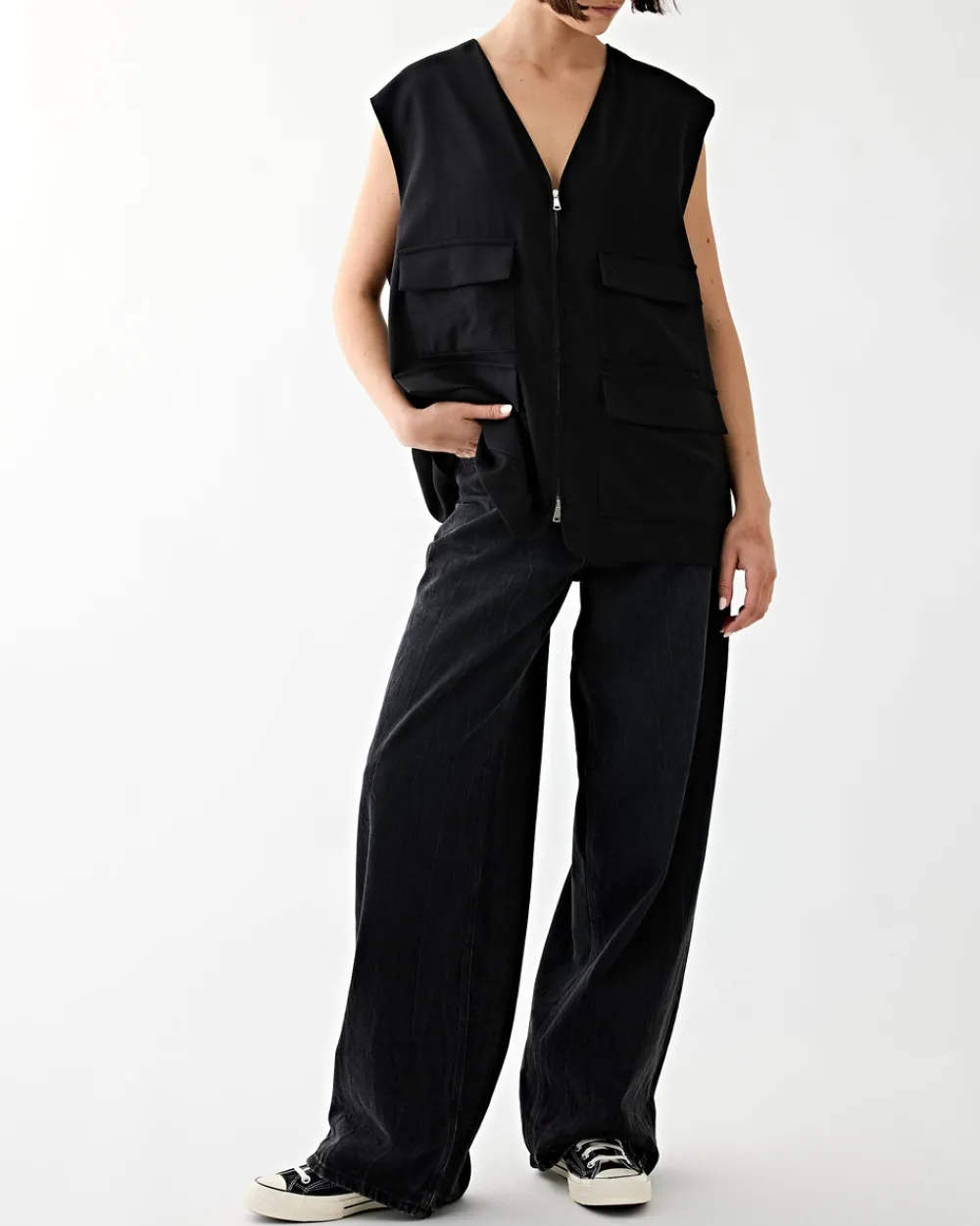 Barena Venezia Gilet Musina Flan Nero Clearance