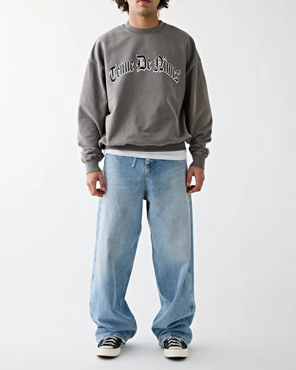Tenue de Nîmes Glenn Oversized Crewneck Pigment Dye Grey Online