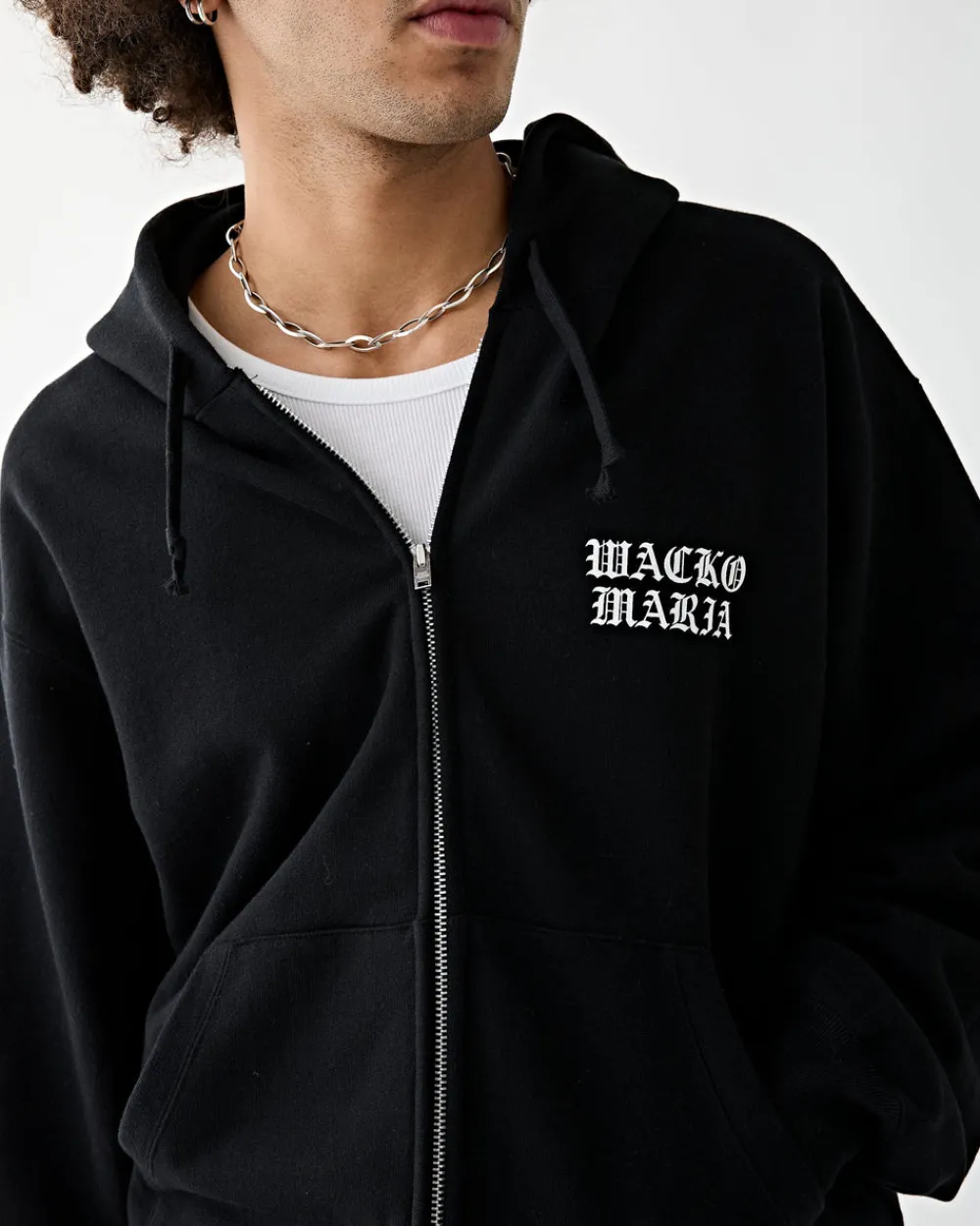 Wacko Maria Heavy Weight Full-Zip Hooded Sweatshirt Black Discount