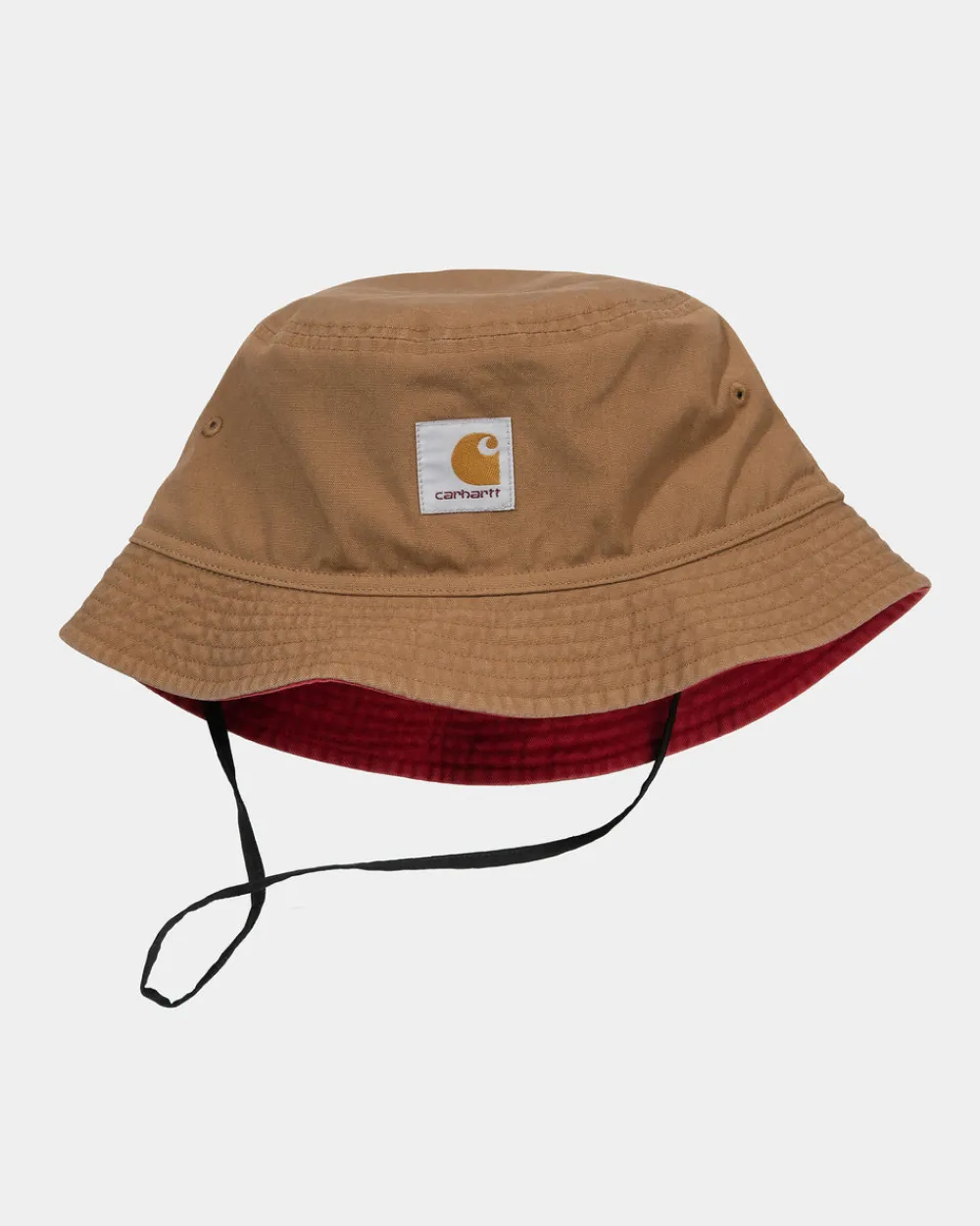 Carhartt WIP Heston Bucket Hat Hamilton Brown/Cherry Hot