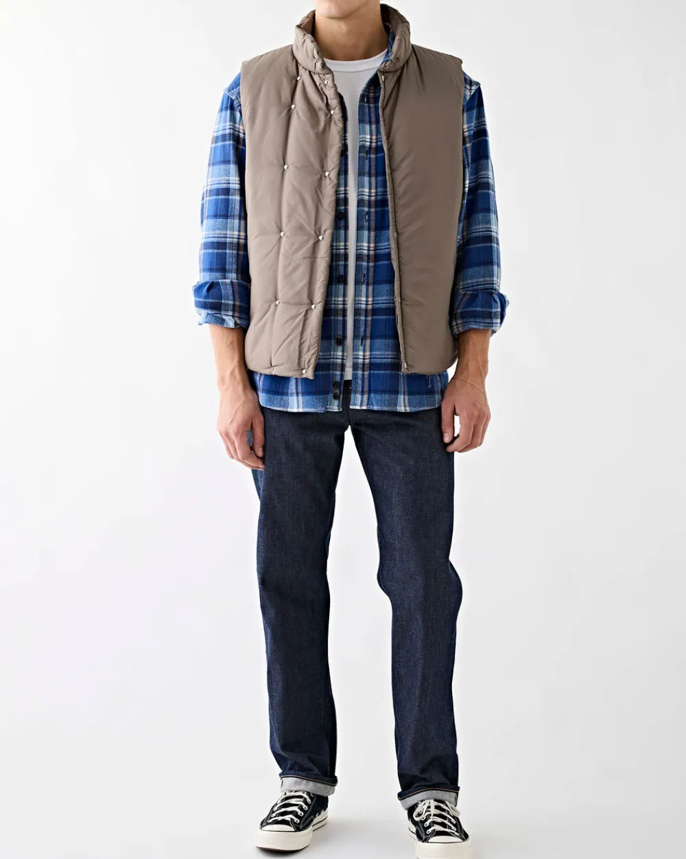 Nonnative Hiker Puff Vest Taffeta Khaki New
