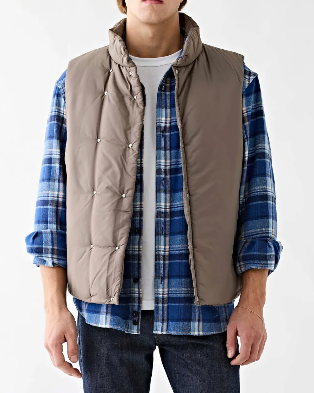Nonnative Hiker Puff Vest Taffeta Khaki New
