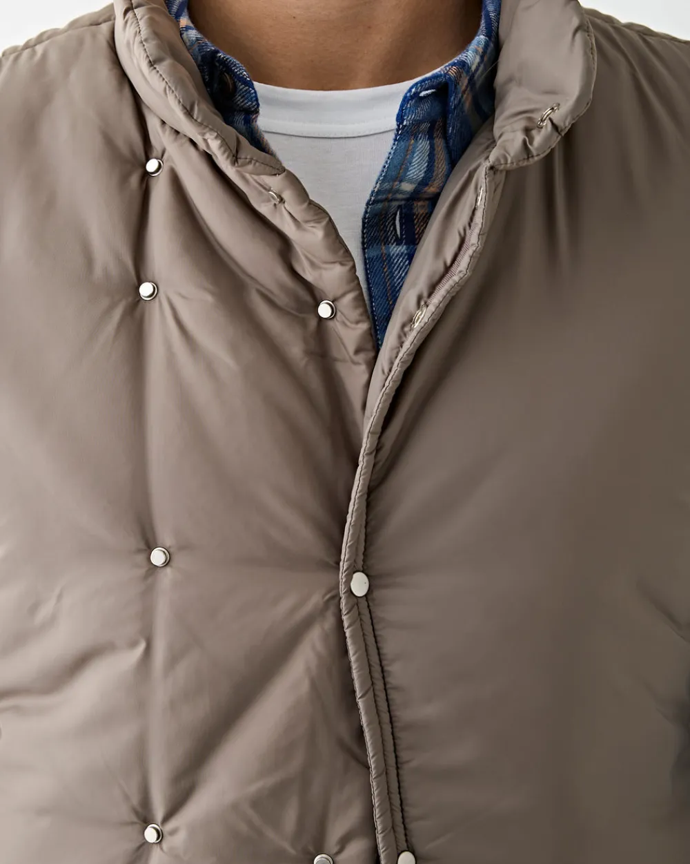 Nonnative Hiker Puff Vest Taffeta Khaki New