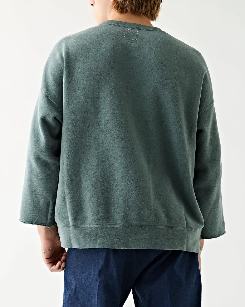 Visvim Jumbo SB Sweat 3/4 (U.D.) Damaged Green Online