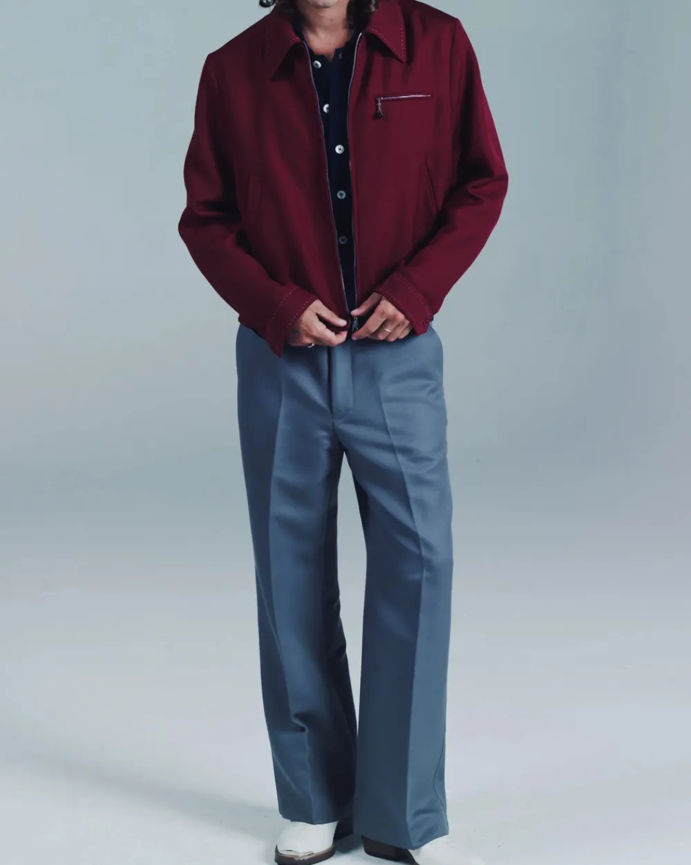 SECOND/LAYER Loco Dice Jacket Burgundy Red Fashion