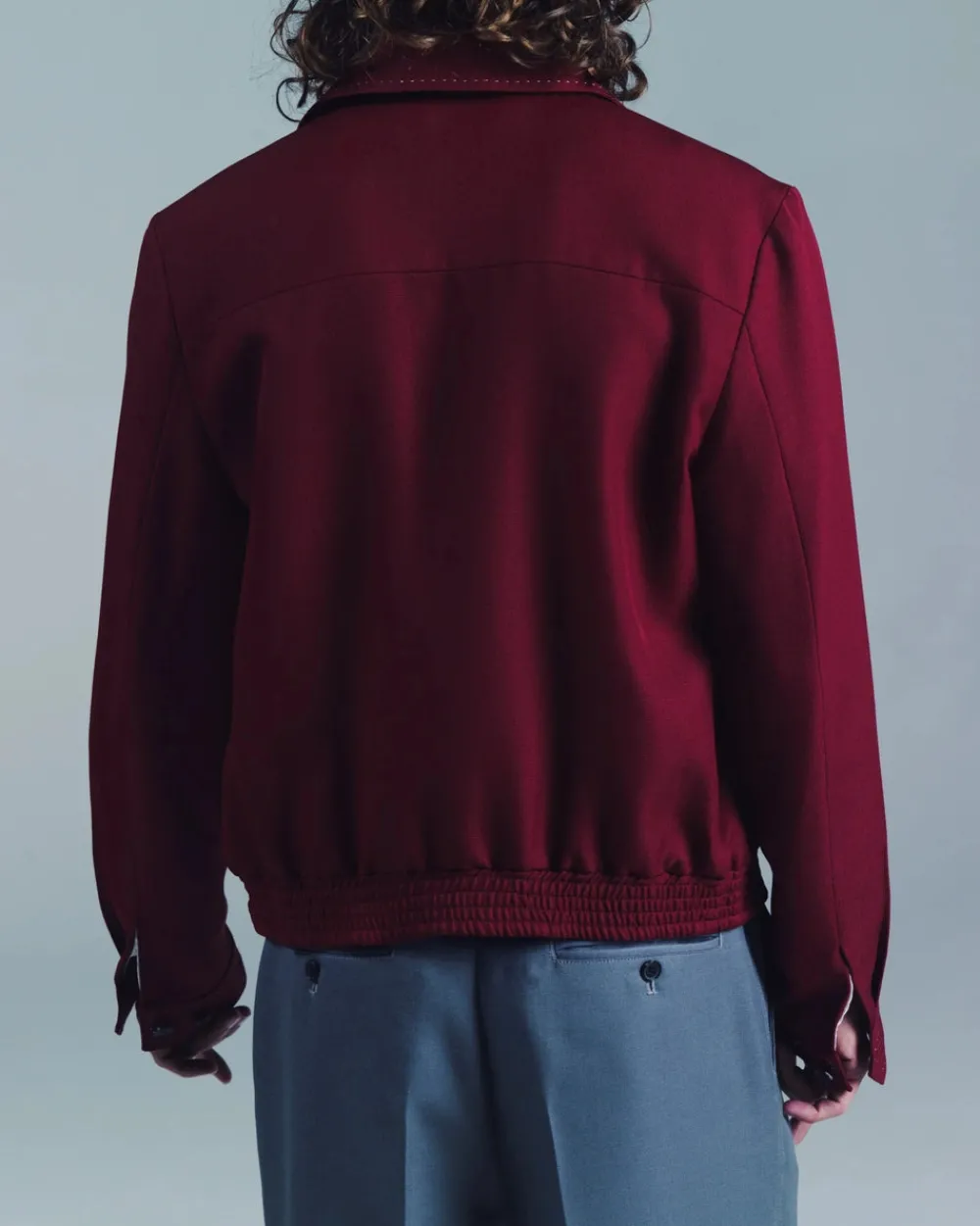 SECOND/LAYER Loco Dice Jacket Burgundy Red Fashion