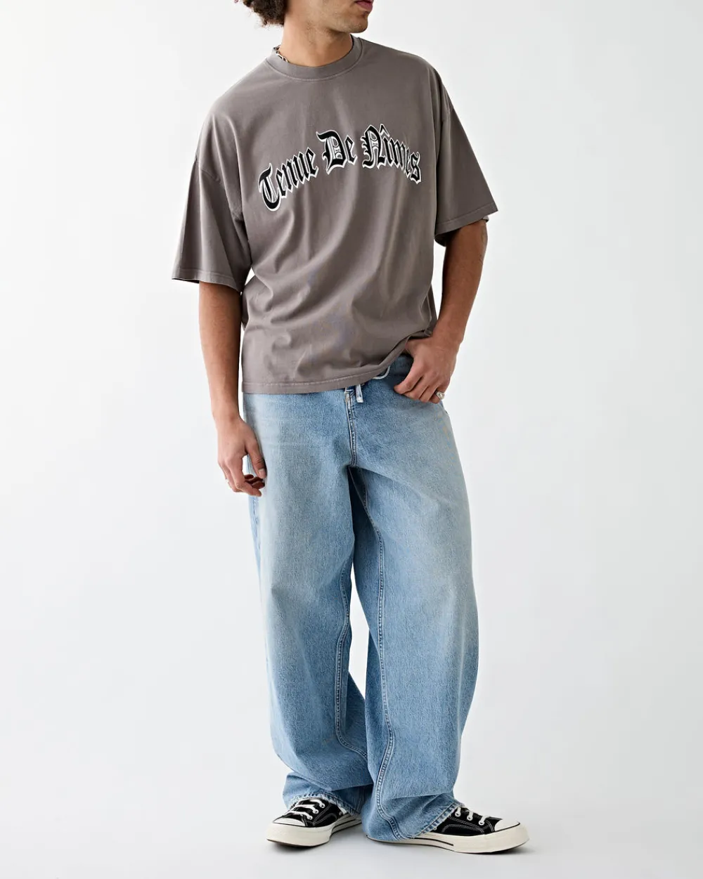 Tenue de Nîmes Matty Oversized Boxy Tee Pigment Dye Grey Best