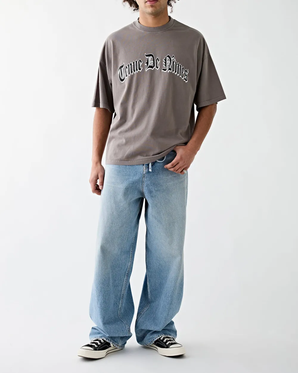 Tenue de Nîmes Matty Oversized Boxy Tee Pigment Dye Grey Best
