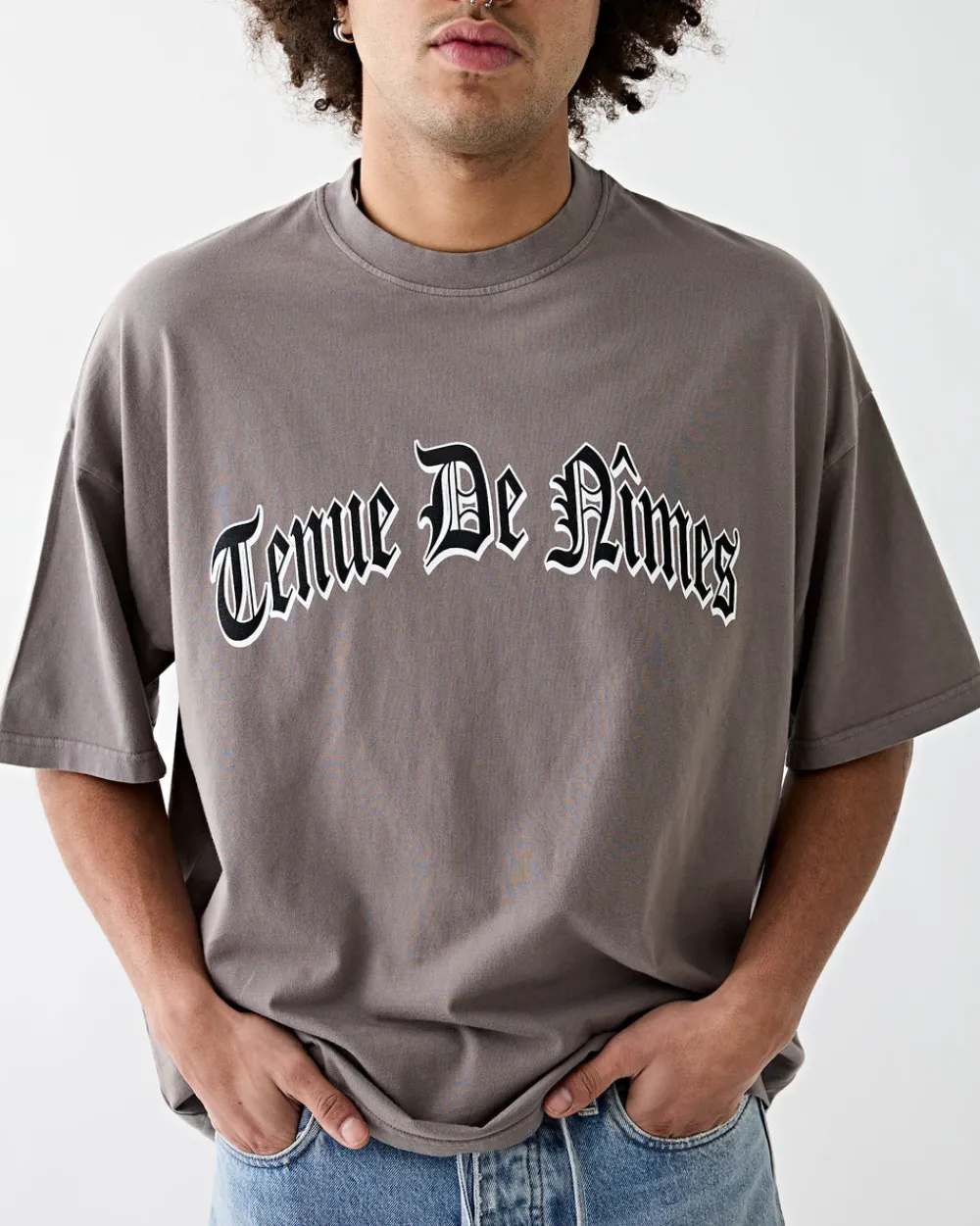 Tenue de Nîmes Matty Oversized Boxy Tee Pigment Dye Grey Best