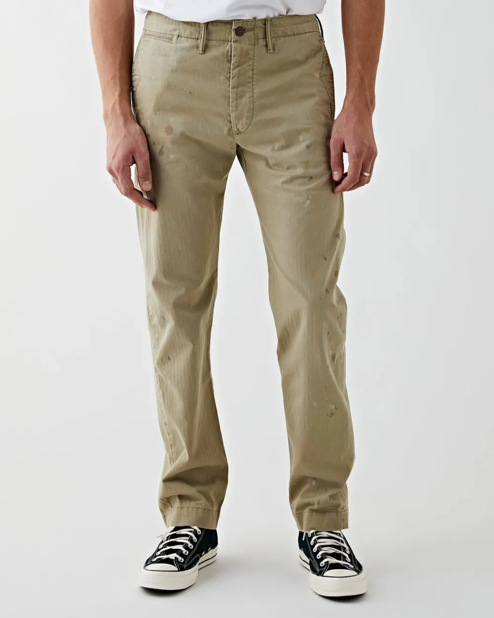 RRL Officer's Flat Chino Vintage Khaki Sale