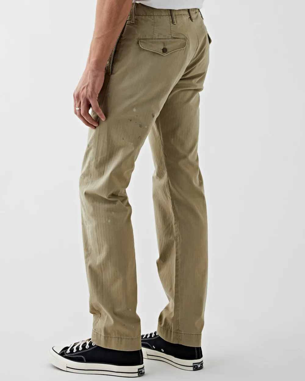RRL Officer's Flat Chino Vintage Khaki Sale