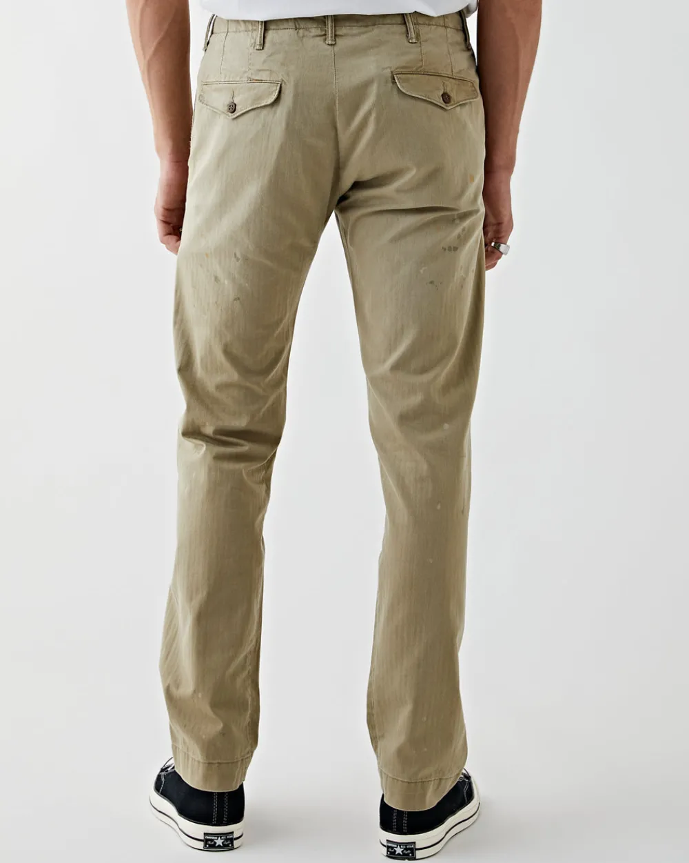 RRL Officer's Flat Chino Vintage Khaki Sale