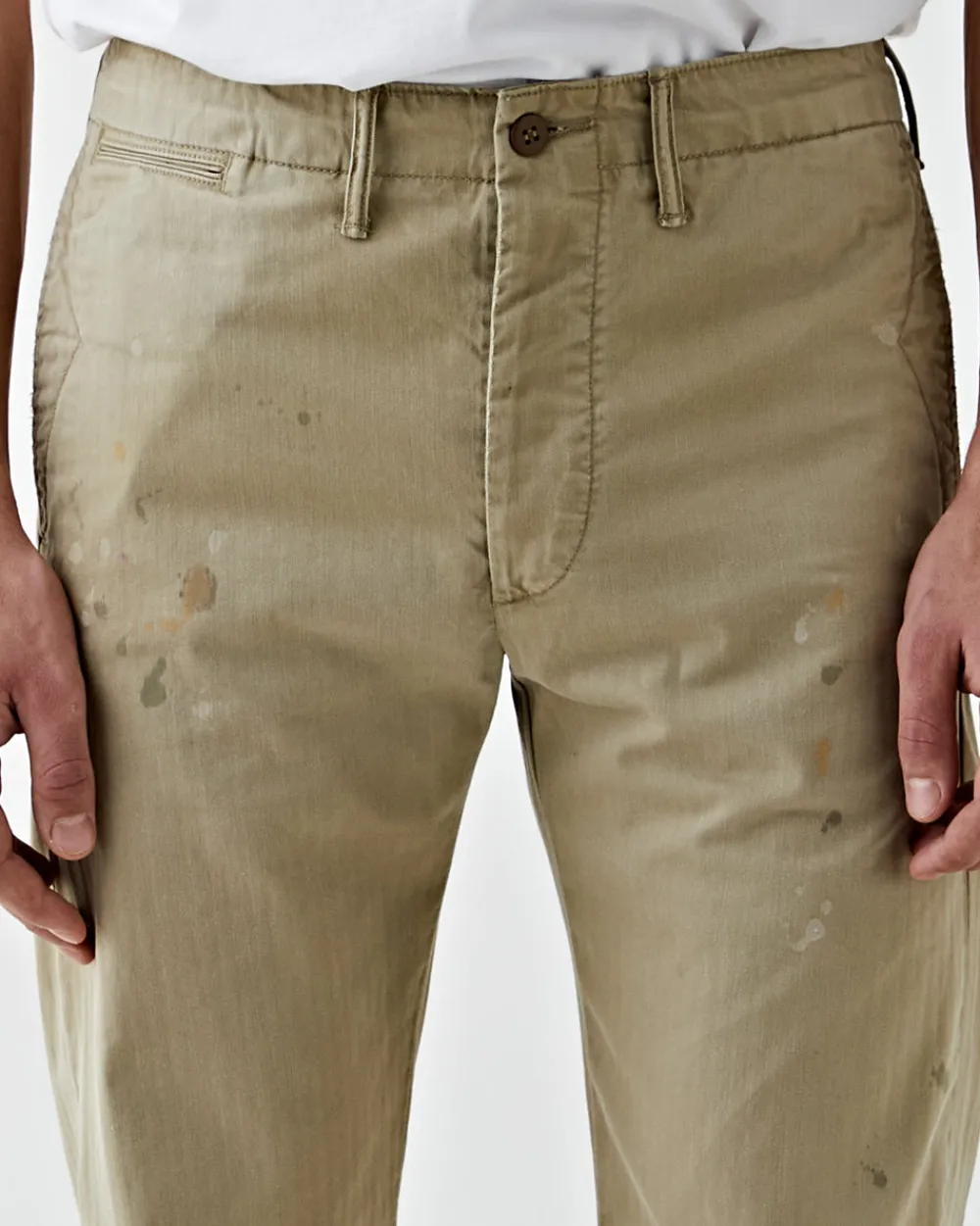 RRL Officer's Flat Chino Vintage Khaki Sale