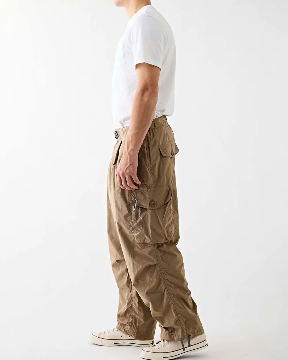 and wander Oversized Cargo Pants Beige Outlet