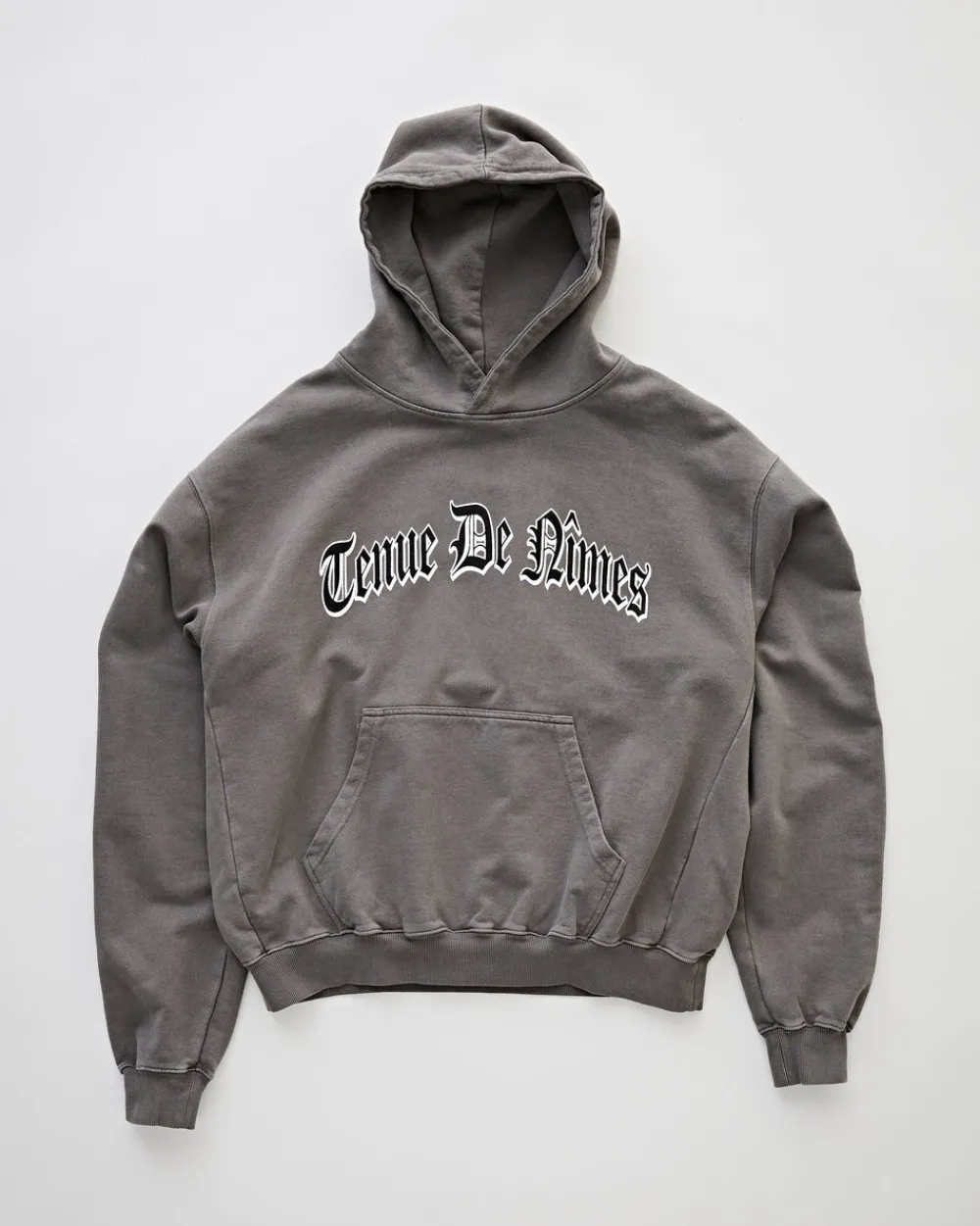 Tenue de Nîmes Ozzy Oversized Hoodie Pigment Dye Grey New