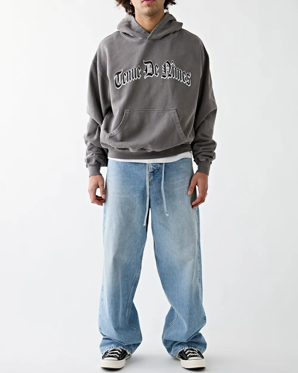 Tenue de Nîmes Ozzy Oversized Hoodie Pigment Dye Grey New