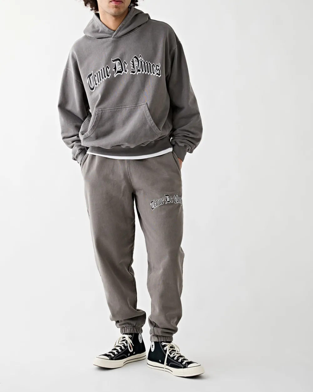 Tenue de Nîmes Paco Relaxed Sweatpants Pigment Dye Grey Hot