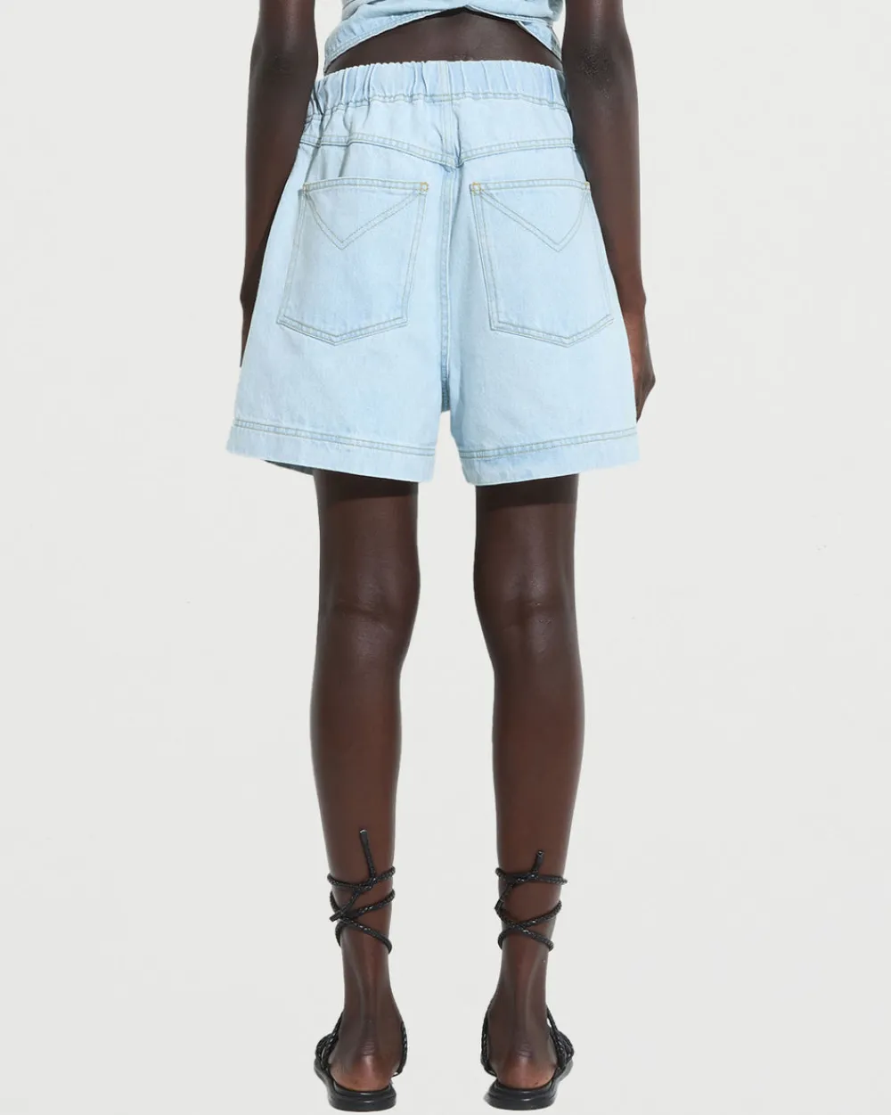 Christian Wijnants Panya Denim Shorts Light Blue Sale
