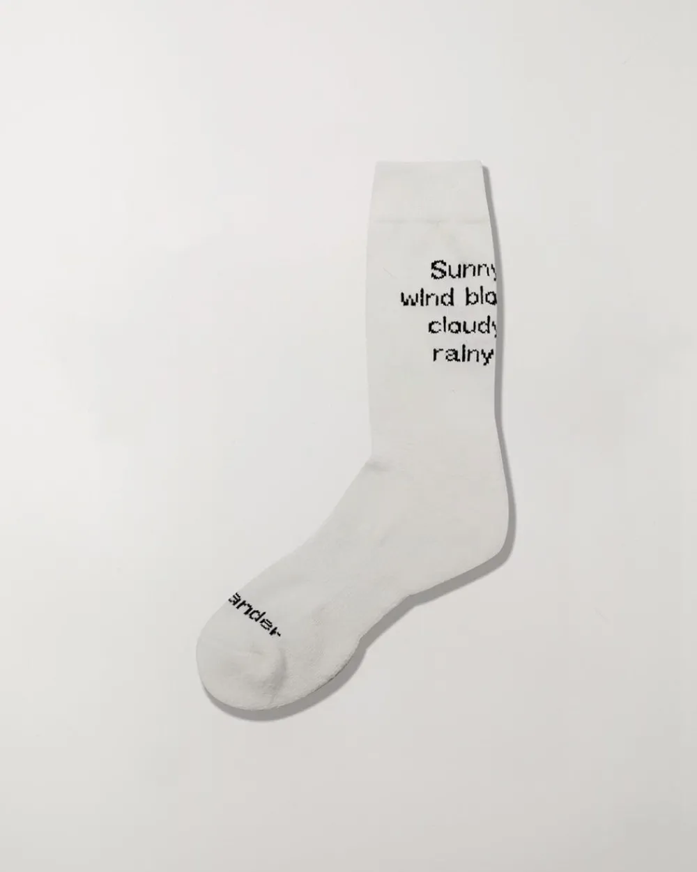 and wander PE CO Pile Socks Off White New