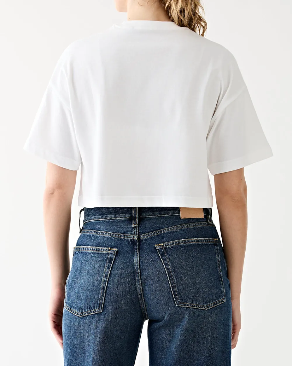 Tenue de Nîmes Roxy Oversized Cropped Tee White Sale