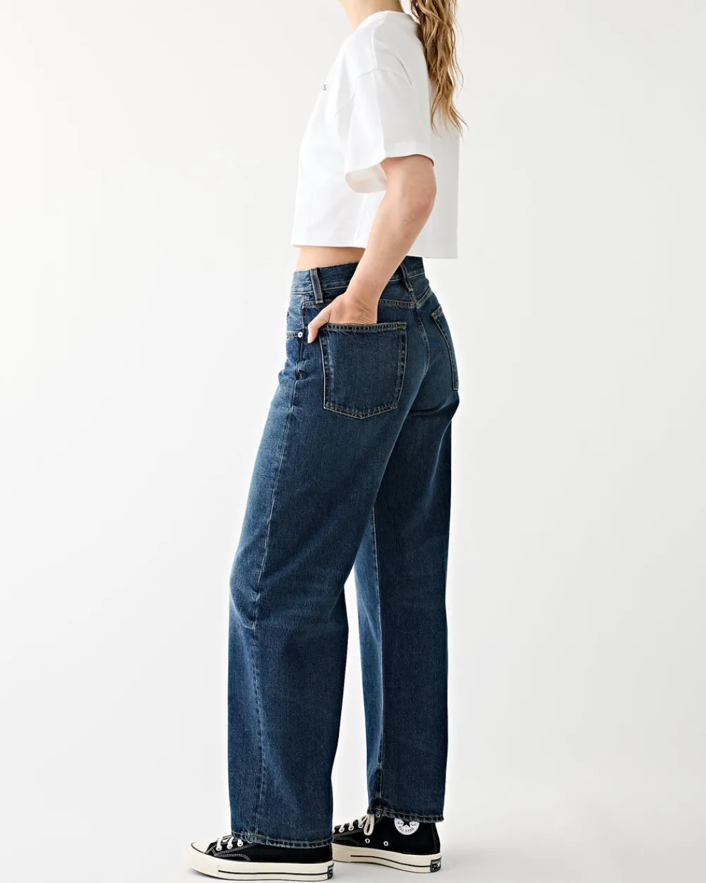 Tenue de Nîmes Roxy Oversized Cropped Tee White Sale