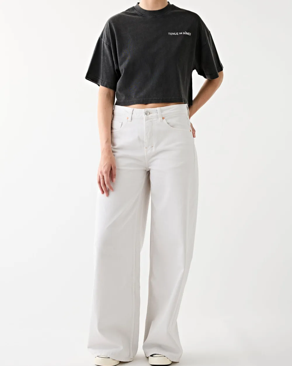 Tenue de Nîmes Roxy Oversized Cropped Tee Vintage Black Best