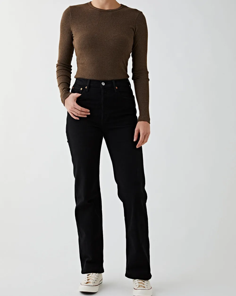 RE/DONE 90's High Rise Loose Black Best