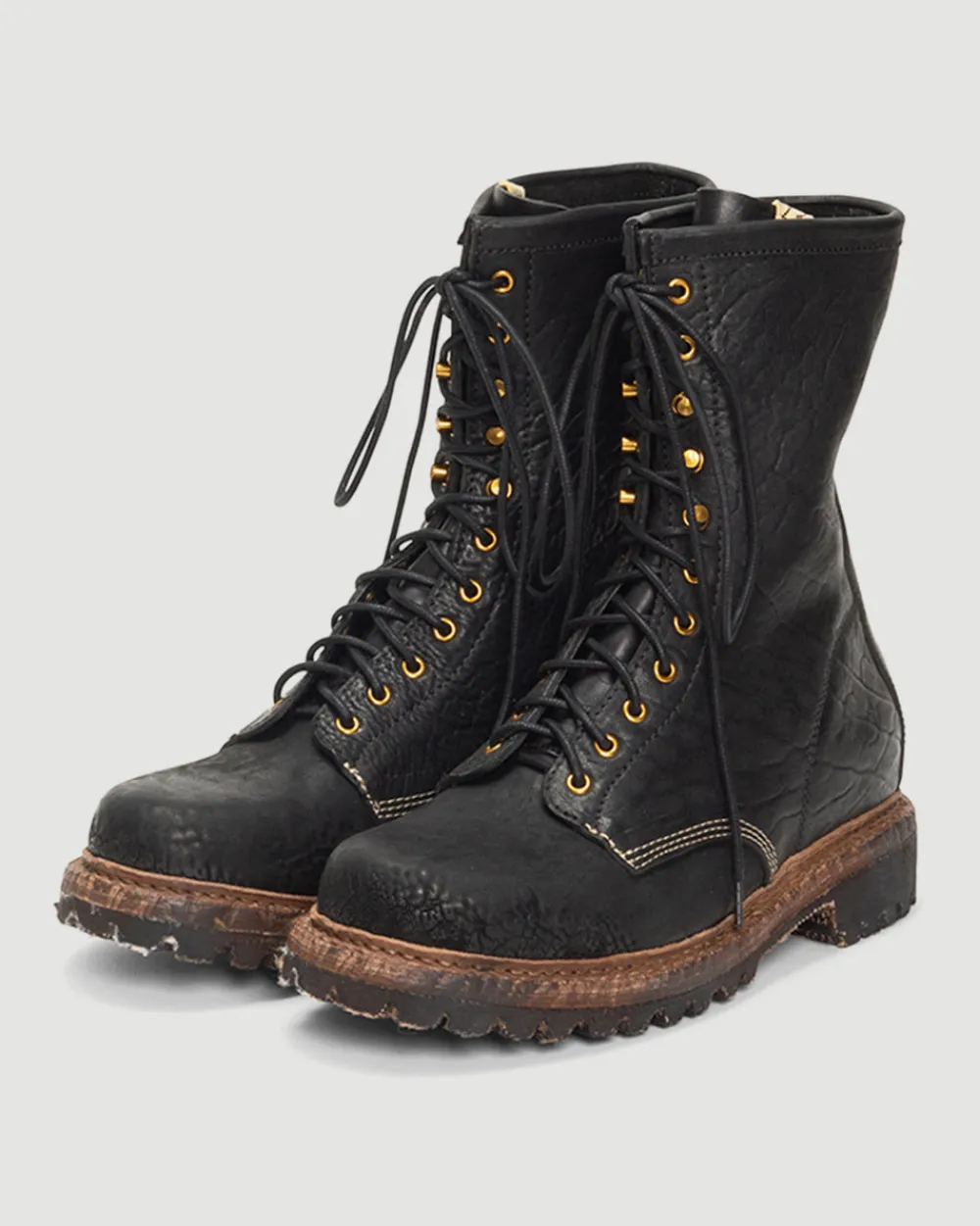 Visvim Scout Plain Toe Boots Hi-Folk Black Hot