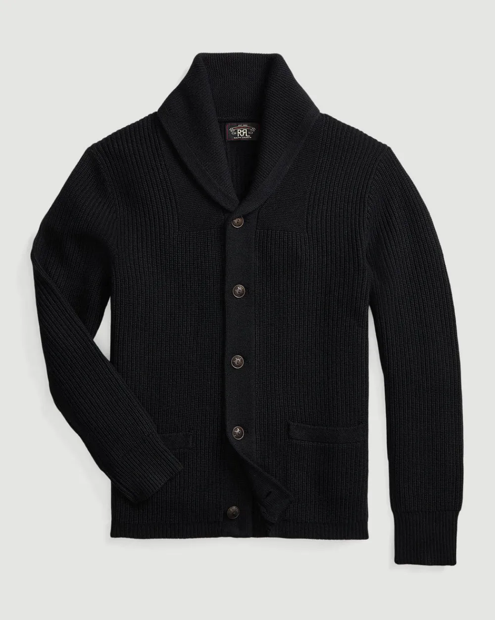 RRL Shawl Long Sleeve Cardigan Black New