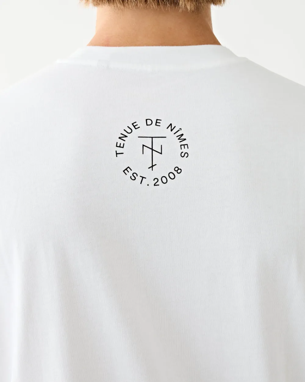 Tenue de Nîmes Slater L/S Tee White/Black Sale
