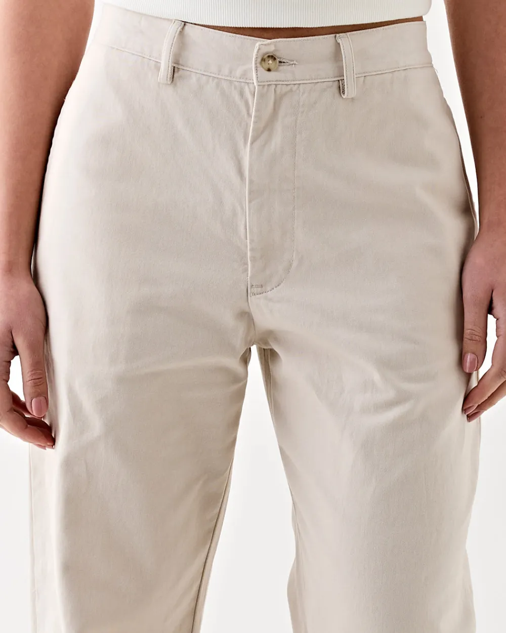 Denimist Teri Wide Leg Chino Ivory Online