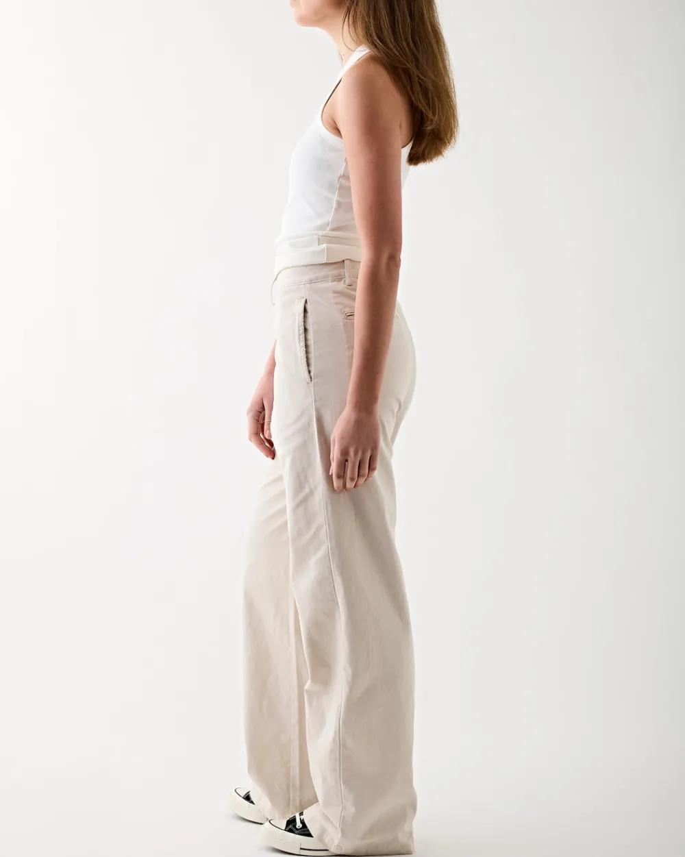 Denimist Teri Wide Leg Chino Ivory Online