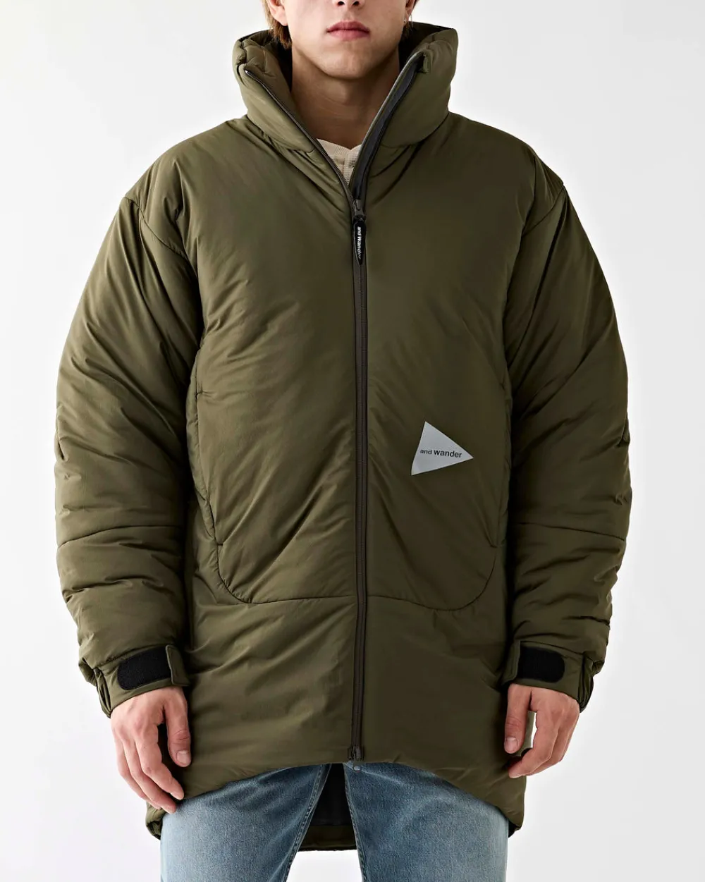 and wander Top Fleece Coat Khaki Fashion