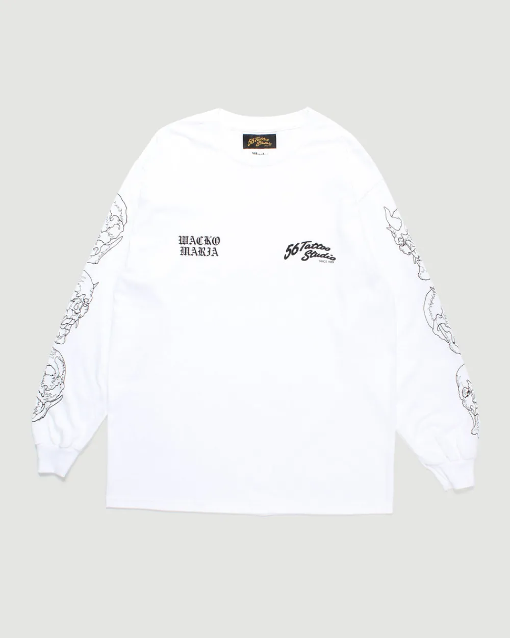 Wacko Maria x 56 Tattoo Studio Long Sleeve T-Shirt White Outlet