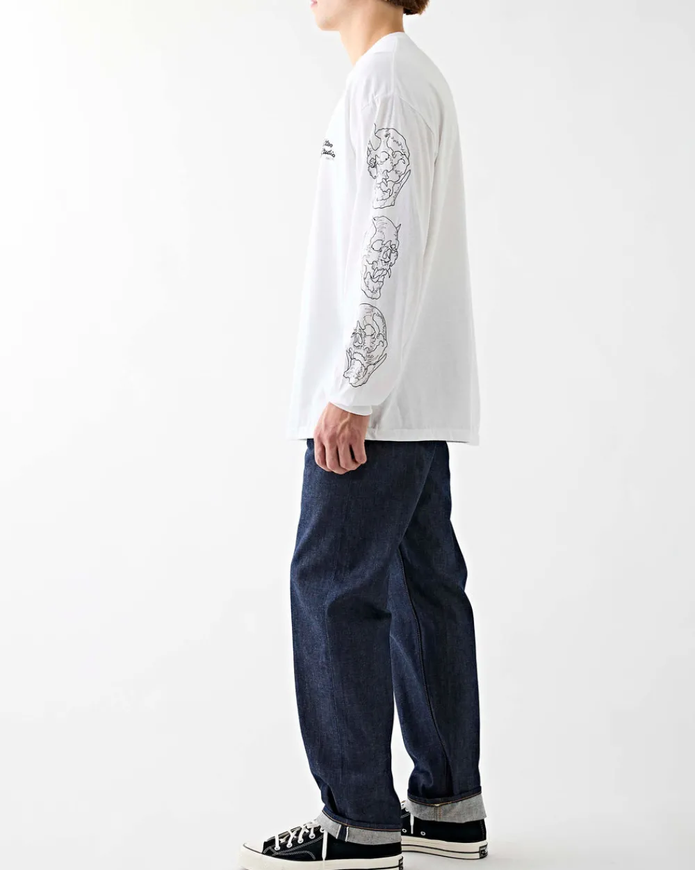 Wacko Maria x 56 Tattoo Studio Long Sleeve T-Shirt White Outlet
