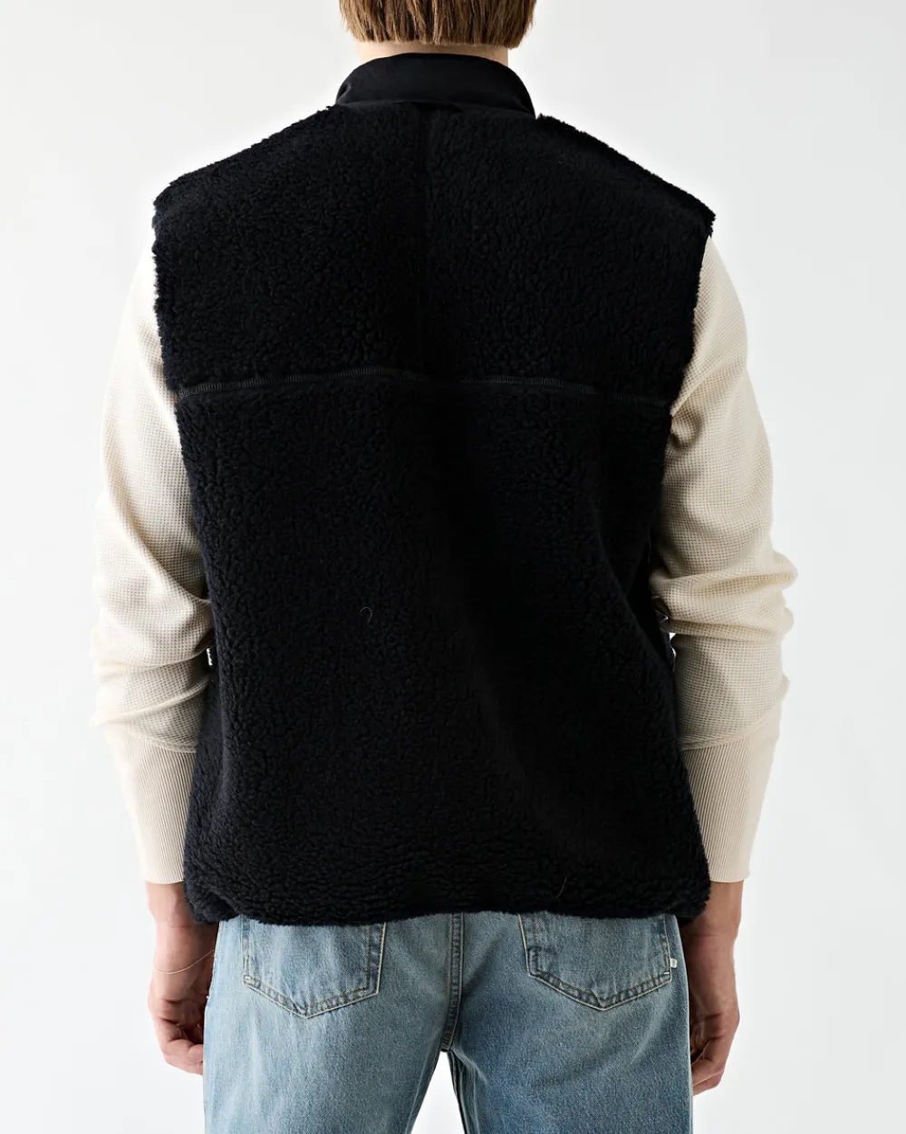 and wander Wool Boa Vest Black Online